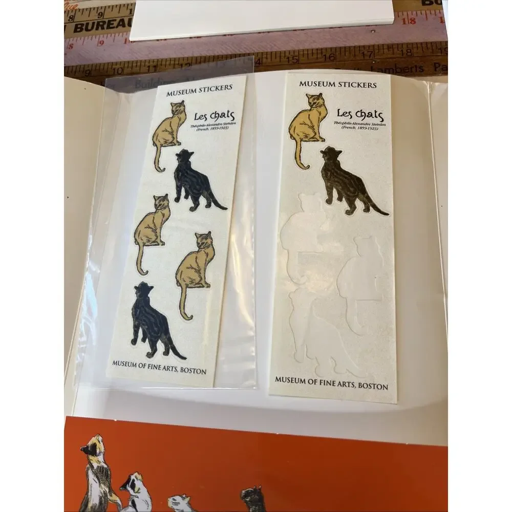 Les Chats Steinlen Cats Die-Cut Stationery‎ Envelopes Stickers Boston Museum Art